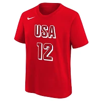 Youth Nike Diana Taurasi USA Basketball 2024 Summer Olympics Name  Number T-Shirt