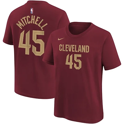 Youth Nike Donovan Mitchell Cleveland Cavaliers Icon Edition Name  Number T-Shirt