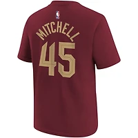 Youth Nike Donovan Mitchell Cleveland Cavaliers Icon Edition Name  Number T-Shirt