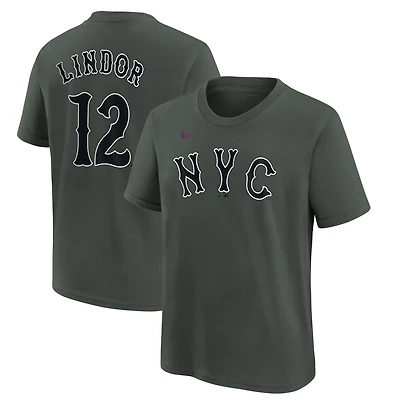 Youth Nike Francisco Lindor New York Mets 2024 City Connect Name  Number T-Shirt