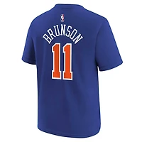Youth Nike Jalen Brunson New York Knicks Icon Name  Number T-Shirt