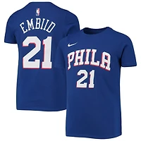 Youth Nike Joel Embiid Philadelphia 76ers Logo Name  Number Performance T-Shirt