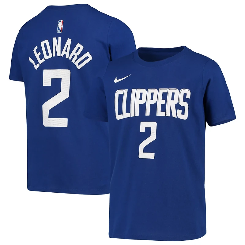 Youth Nike Kawhi Leonard LA Clippers Icon Edition Name  Number Performance T-Shirt