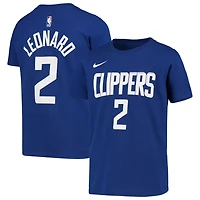 Youth Nike Kawhi Leonard LA Clippers Icon Edition Name  Number Performance T-Shirt