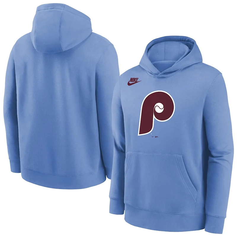 Youth Nike Light Philadelphia Phillies Club Fleece Hoodie
