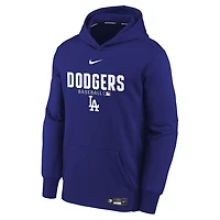 Youth Nike Los Angeles Dodgers Authentic Collection Therma-FIT Hoodie