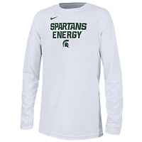 Youth Nike Michigan State Spartans 2024 On-Court Bench Energy T-Shirt