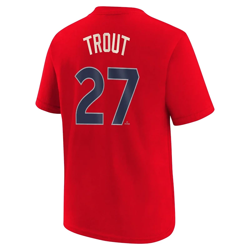 Youth Nike Mike Trout Los Angeles Angels Fuse City Connect Name Number T-Shirt