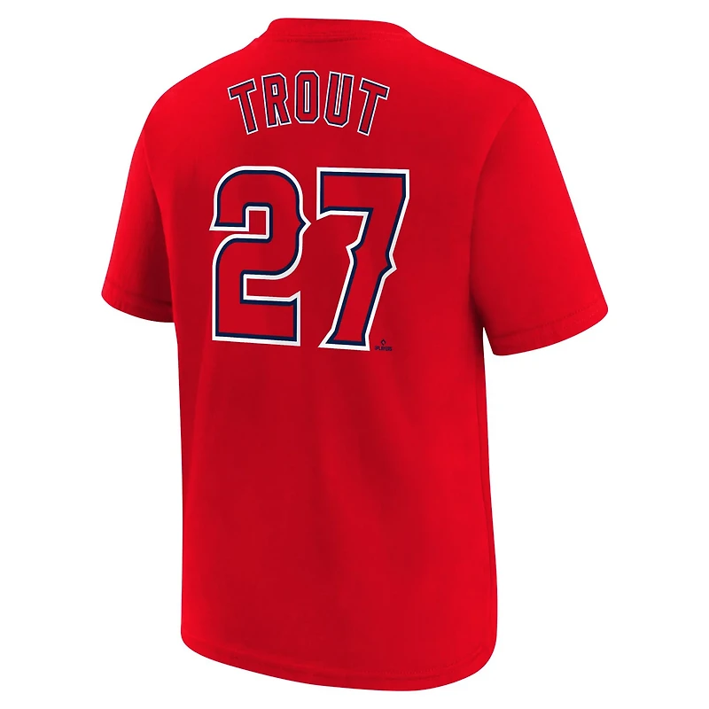 Youth Nike Mike Trout Los Angeles Angels Home Player Name Number T-Shirt