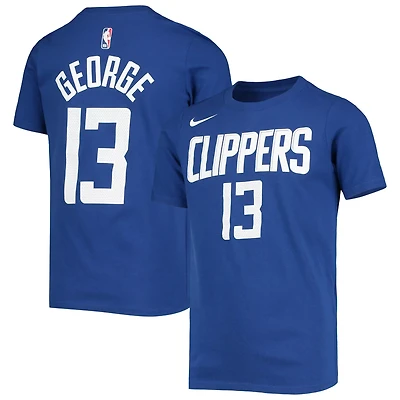 Youth Nike Paul George LA Clippers Logo Name  Number Performance T-Shirt