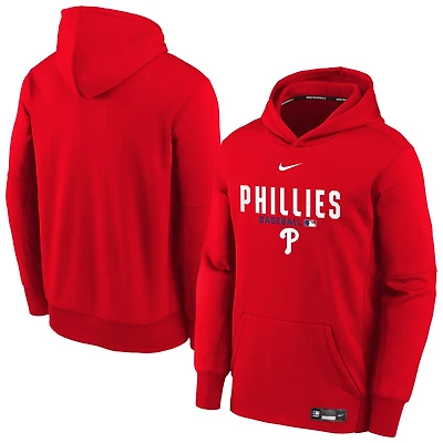 Youth Nike Philadelphia Phillies Authentic Collection Therma-FIT Hoodie