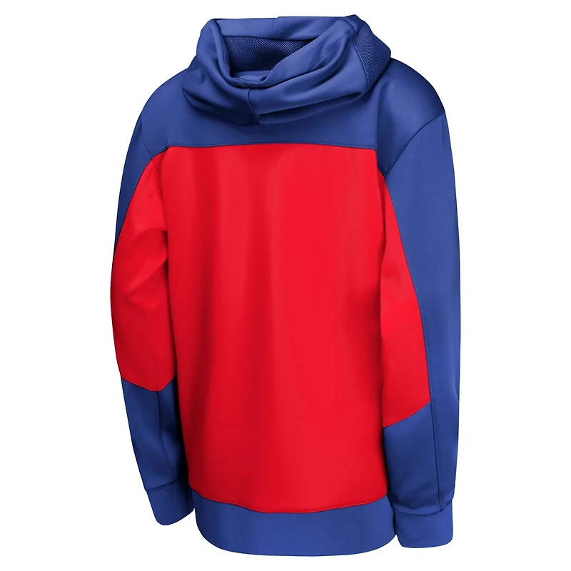 Youth Nike Red Philadelphia 76ers Authentic On-Court Showtime Performance Full-Zip Hoodie