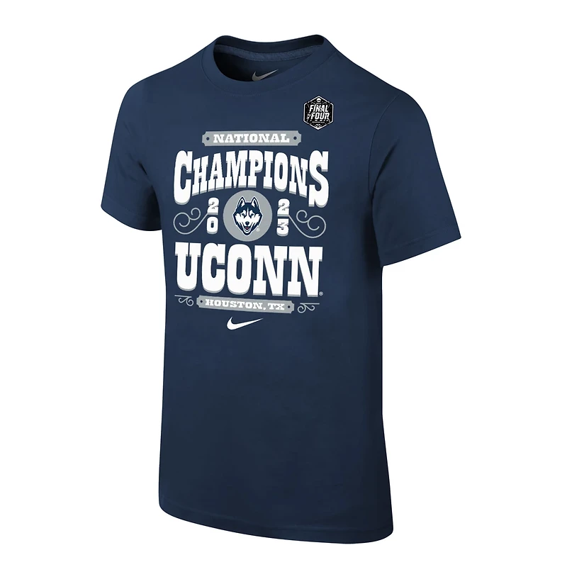 Youth Nike UConn Huskies 2023 NCAA Mens Basketball National Champions Celebration T-Shirt
