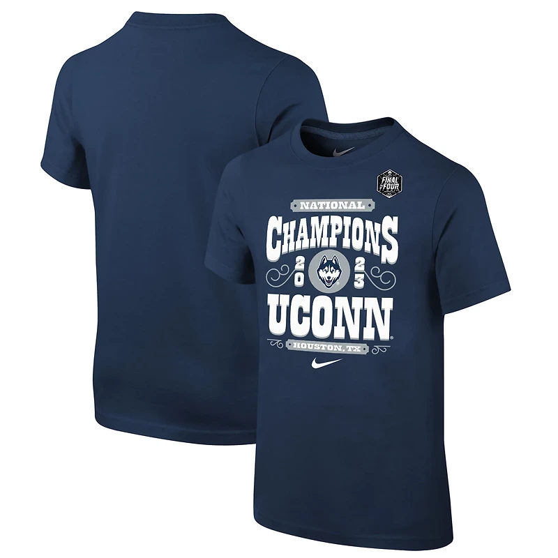 Youth Nike UConn Huskies 2023 NCAA Mens Basketball National Champions Celebration T-Shirt