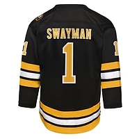Youth Outerstuff Jeremy Swayman Boston Bruins Home Replica Jersey