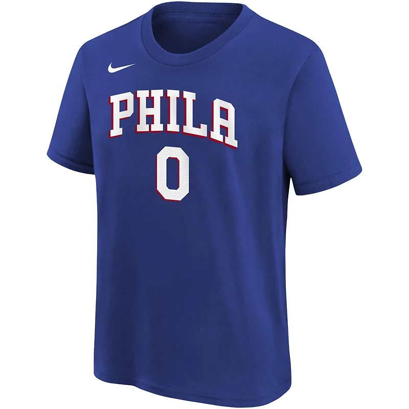 Youth Tyrese Maxey Philadelphia 76ers Icon Name  Number T-Shirt