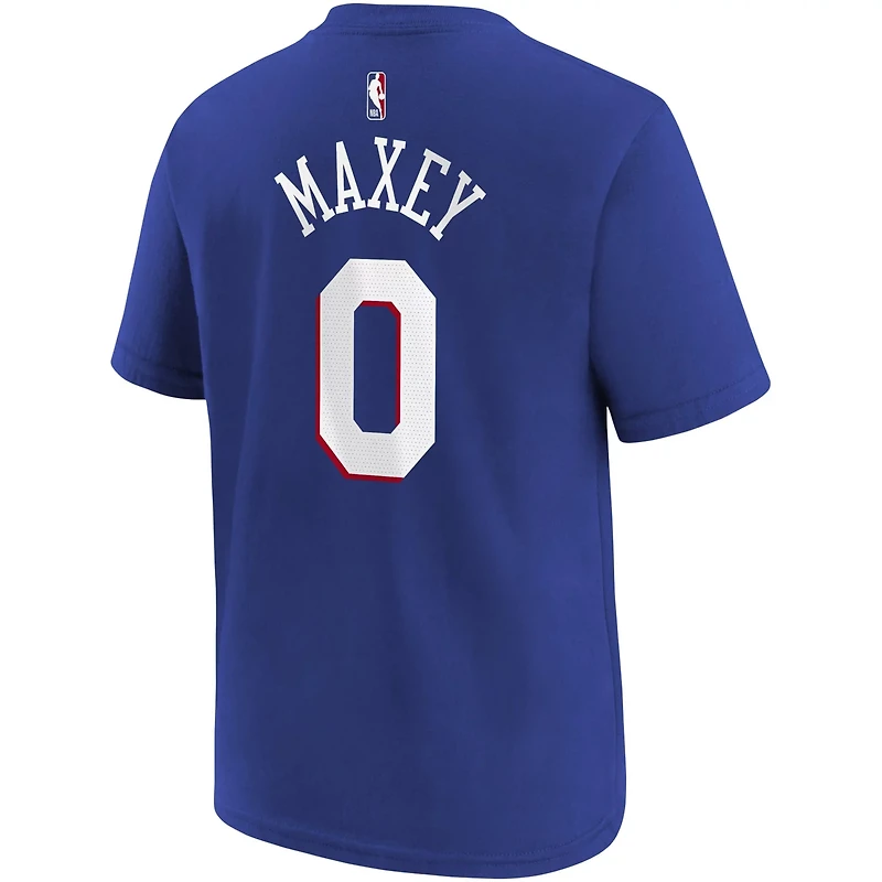 Youth Tyrese Maxey Philadelphia 76ers Icon Name  Number T-Shirt