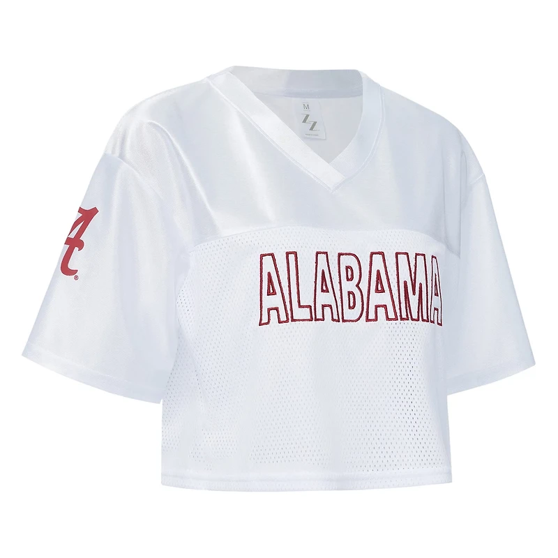 ZooZatz Alabama Crimson Tide Mesh Cropped V-Neck T-Shirt