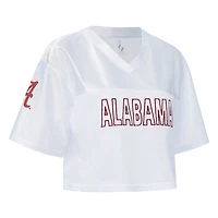 ZooZatz Alabama Crimson Tide Mesh Cropped V-Neck T-Shirt