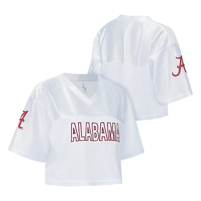 ZooZatz Alabama Crimson Tide Mesh Cropped V-Neck T-Shirt