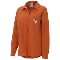 ZooZatz Burnt Texas Longhorns Stretch Woven Button-Up Shirt