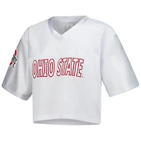 ZooZatz Ohio State Buckeyes Mesh Cropped V-Neck T-Shirt