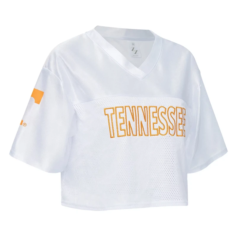 ZooZatz Tennessee Volunteers Mesh Cropped V-Neck T-Shirt