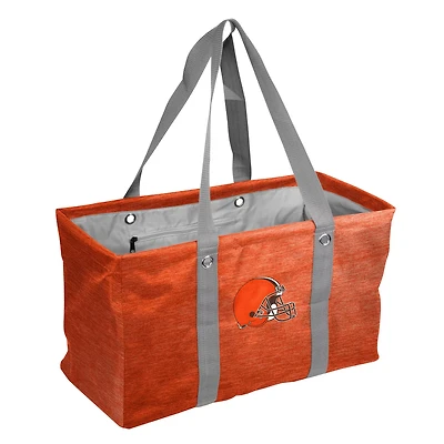 Logo Brands Cleveland Browns Crosshatch Picnic Caddy