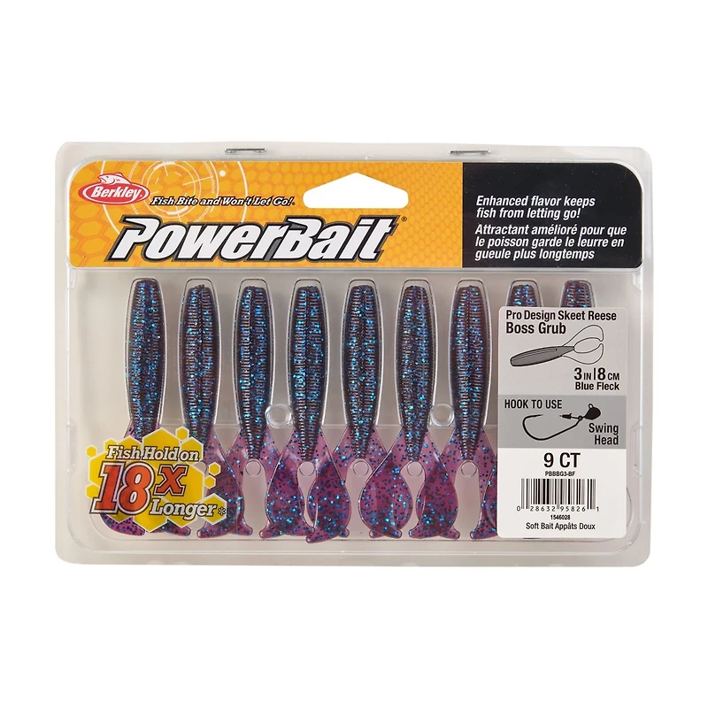Berkley PowerBait® 3 The Boss Grub Baits 9-Pack