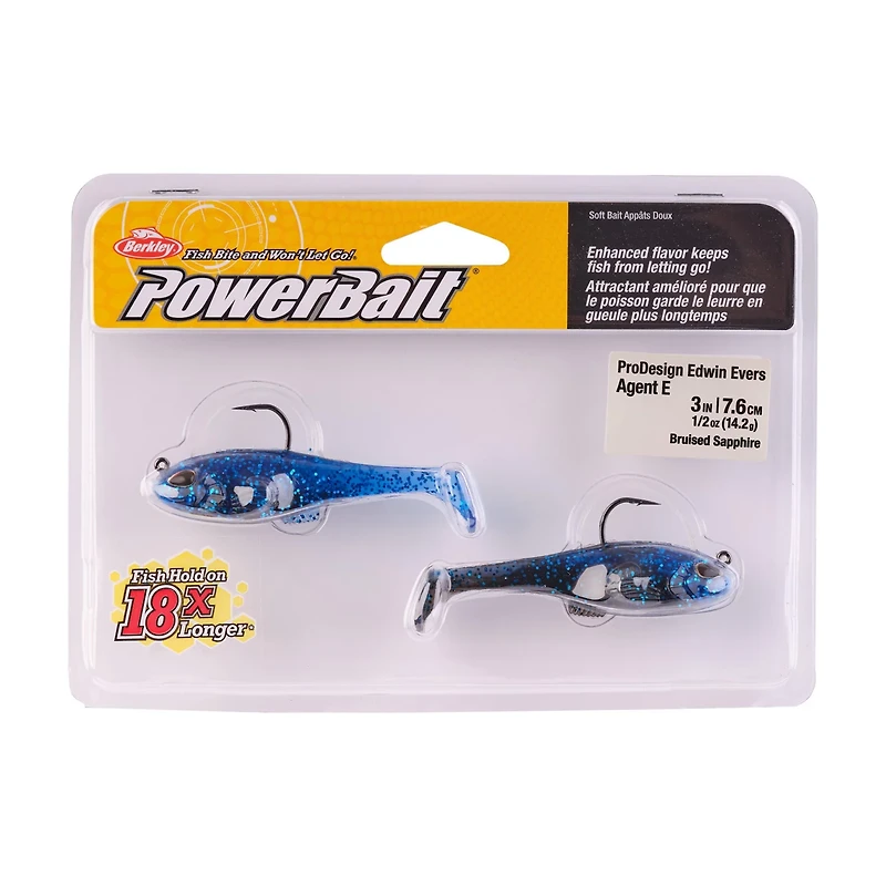 Berkley PowerBait Agent E 3.75 HD Yellow Perch Soft Bait 2-Pack