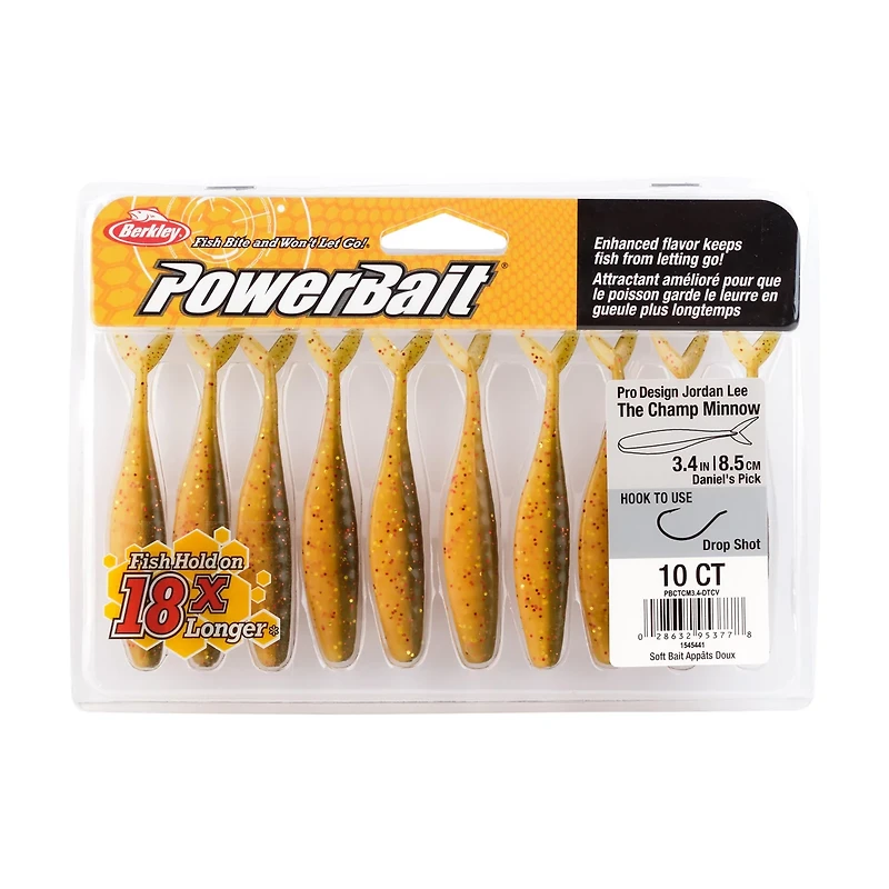 Berkley PowerBait The Champ Minnow Soft Baits 10-Pack