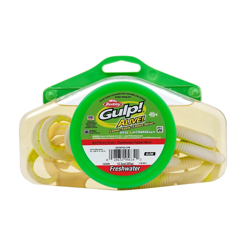 Berkley Gulp Alive Grub 4 in Soft Bait Half Pint
