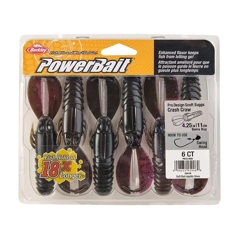 Berkley PowerBait Crash Craw 6 Pack