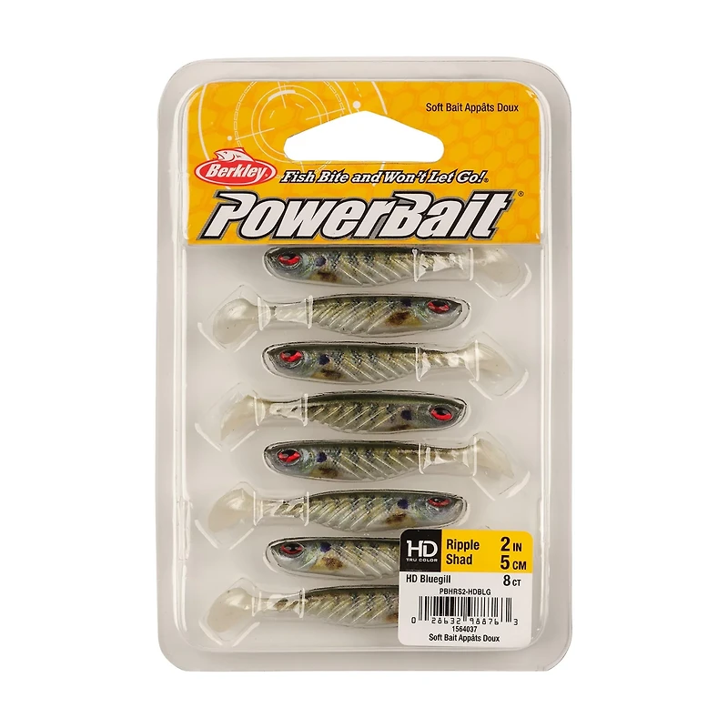 Berkley PowerBait Ripple Shad 2 Smelt Soft Bait 8-Pack