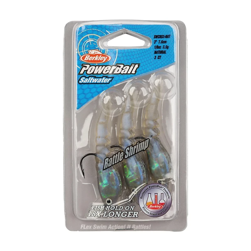 Berkley PowerBait Salt Water Rattle Shrimp 3-Pack