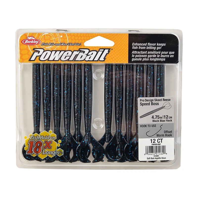 Berkley PowerBait Speed Boss Soft Bait -Pack