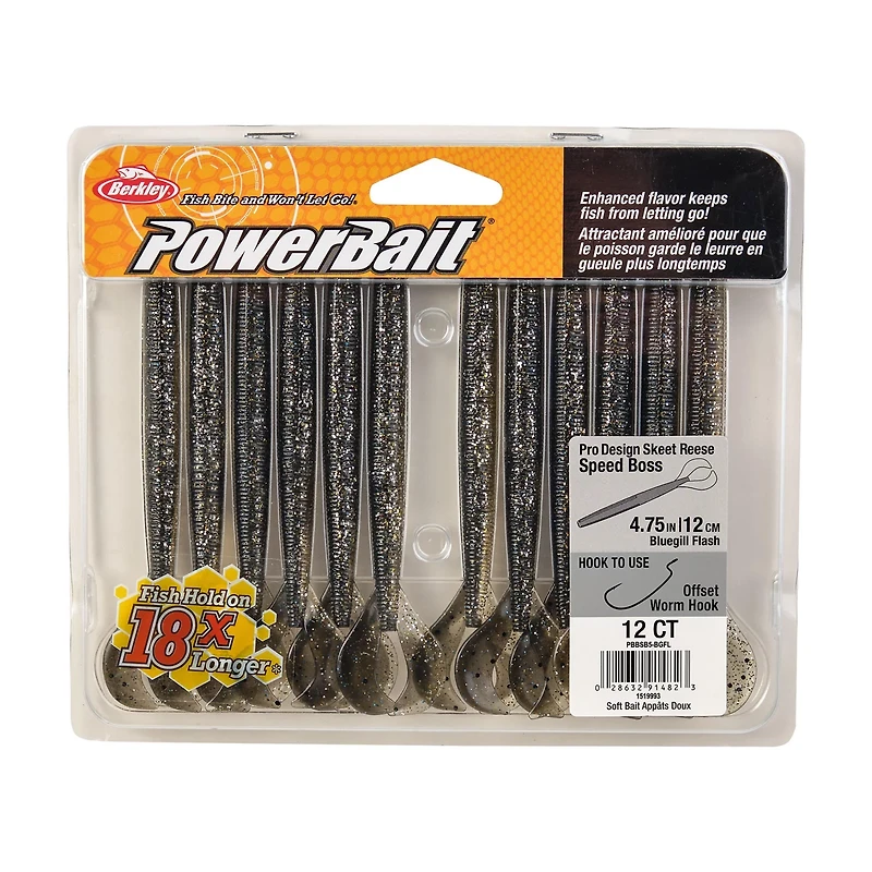 Berkley PowerBait Speed Boss Soft Bait 12-Pack