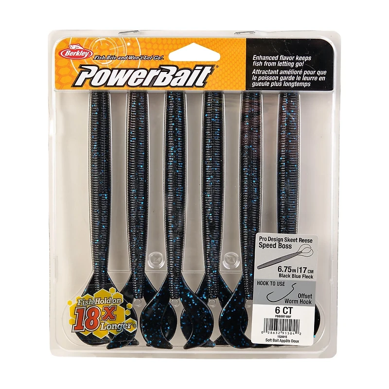 Berkley PowerBait Speed Boss Soft Bait 6-Pack