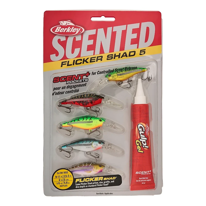 Berkley Scented Flicker Shad Tiger 5-Pack