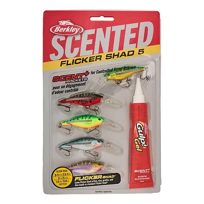 Berkley Scented Flicker Shad Tiger 5-Pack