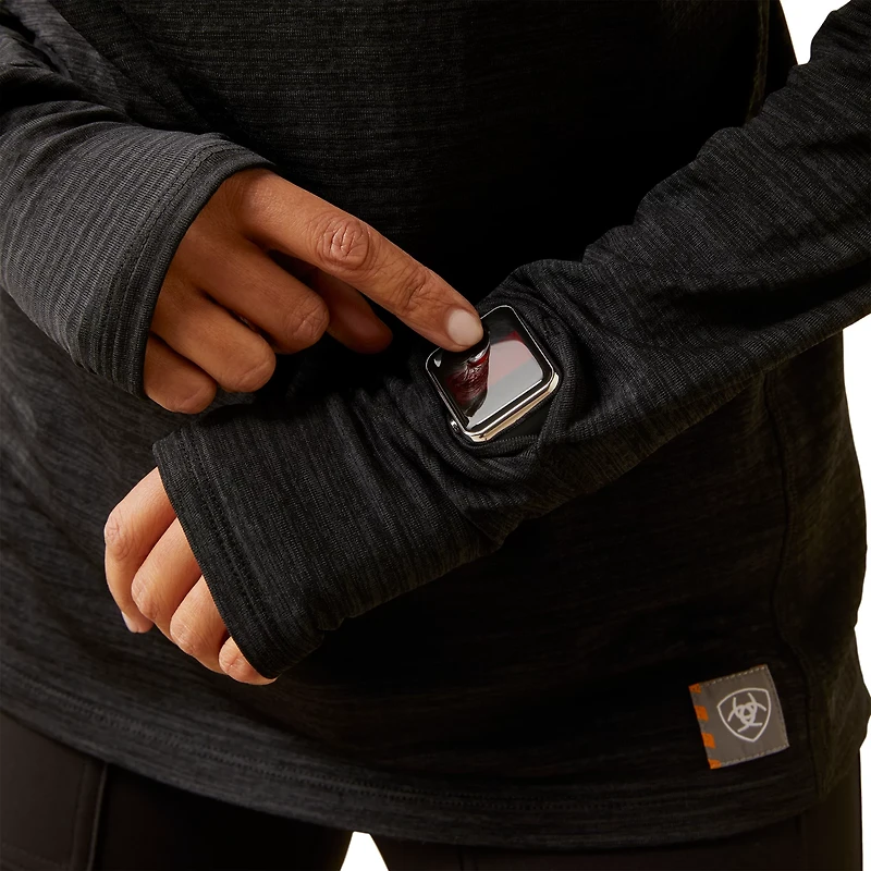 Ariat Women's Rebar Gridwork Baselayer 1/4 Zip Top