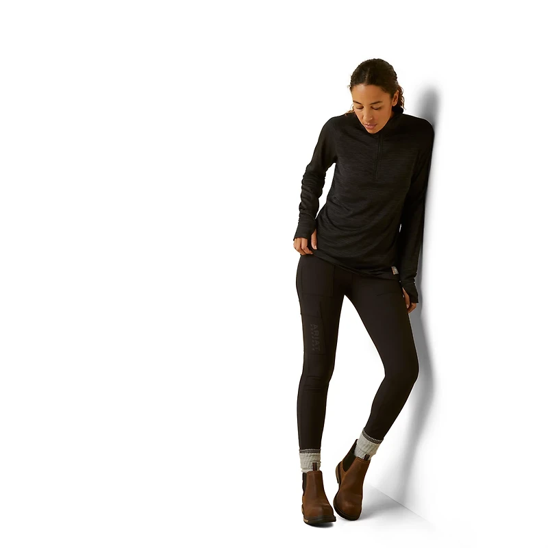 Ariat Women's Rebar Gridwork Baselayer 1/4 Zip Top