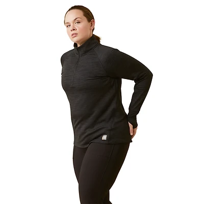 Ariat Women's Rebar Gridwork Baselayer 1/4 Zip Watch Window T-Shirt