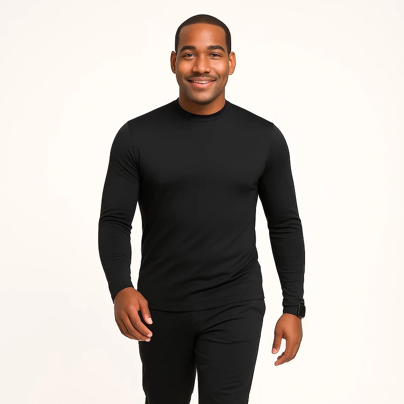 BCG Men's Cold Weather Mock Long Sleeve Top