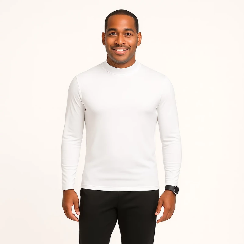 BCG Men's Cold Weather Mock Long Sleeve Top