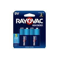 Rayovac High Energy Alkaline 9V Batteries 2-Pack