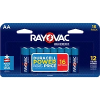 Rayovac High Energy Alkaline AA Batteries 16-Pack