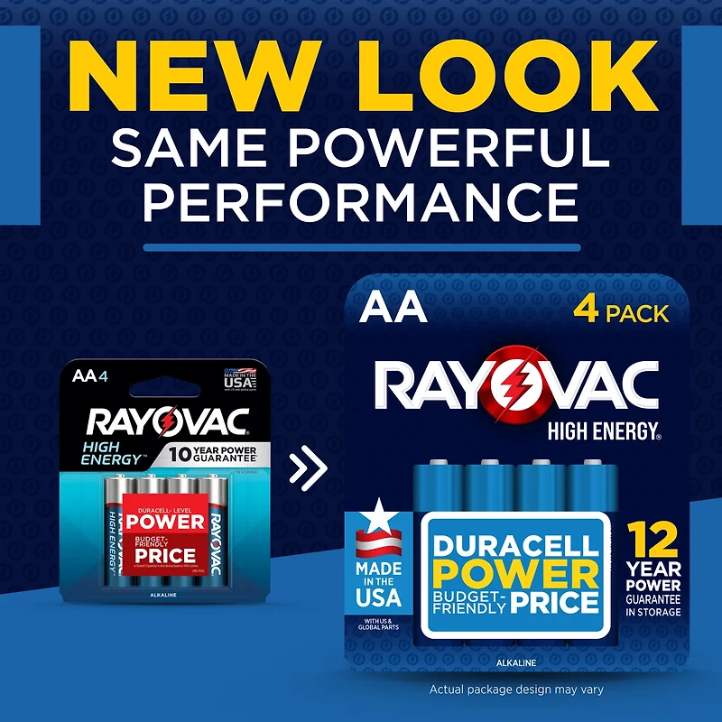 Rayovac High Energy Alkaline AA Batteries 8-Pack