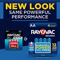 Rayovac High Energy Alkaline AA Batteries 8-Pack