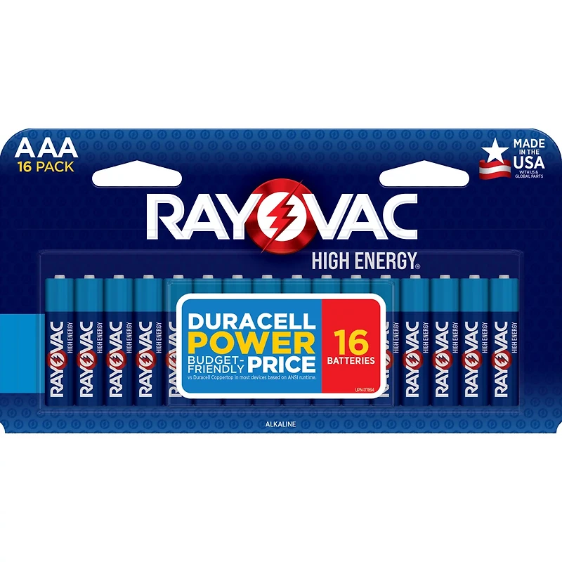 Rayovac High Energy Alkaline AAA Batteries 16-Pack